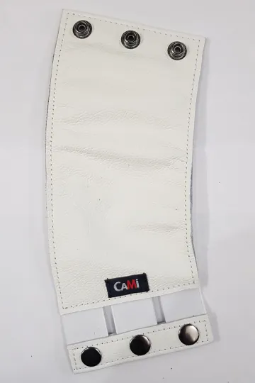 Leder Armband mit Zip 02-1N weiß