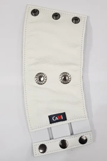 Leder Armband mit Zip 02-2R weiß