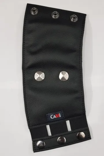 Leder Armband mit Zip 02-3H schwarz