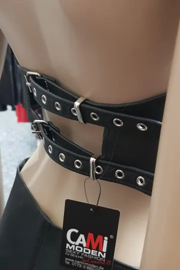 Leder Bustier 05 schwarz