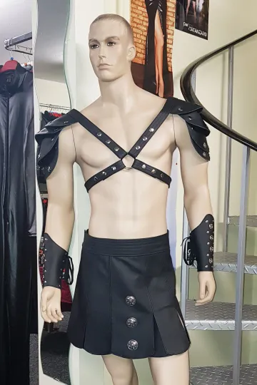 Leder Gladiator Rock 03 schwarz