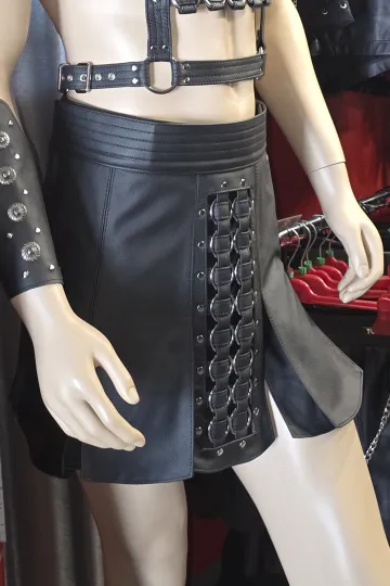 Leder Gladiator Rock 12 schwarz