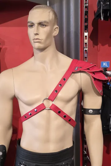 Leder Harness 01-2R rot