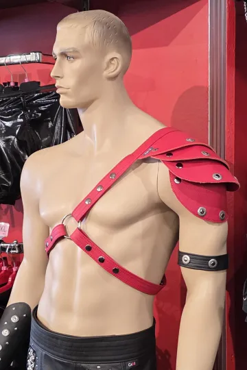 Leder Harness 01-2R rot