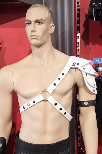 Leder Harness 01-3H weiß