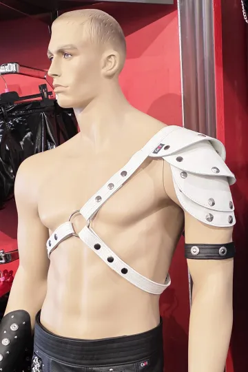 Leder Harness 01-3H weiß