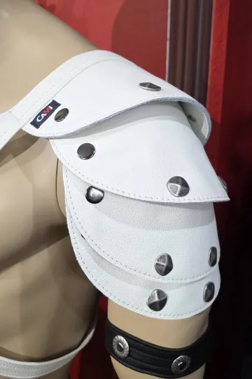 Leder Harness 01-3H weiß