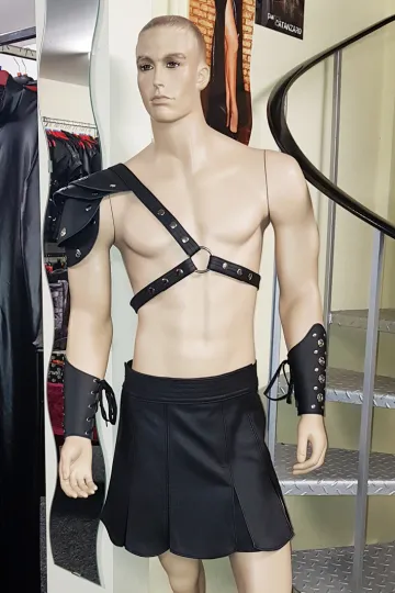 Leder Harness 01-2R schwarz