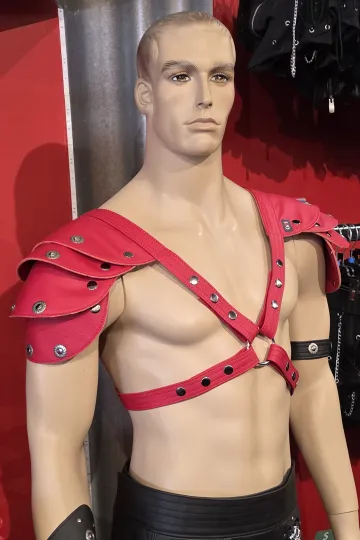 Leder Harness 02-2R rot