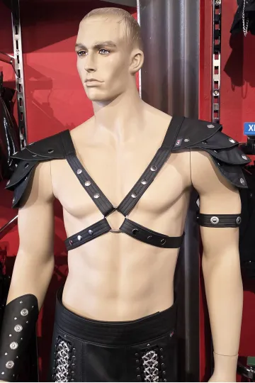 Leder Harness 02-3H schwarz