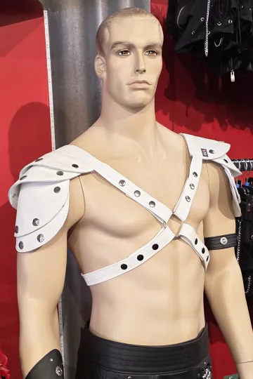 Leder Harness 02-3H weiß