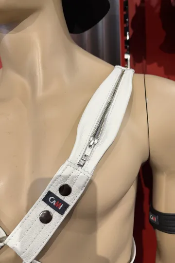 Leder Harness 06 weiß