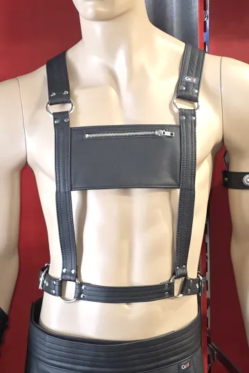 Leder Harness 07 schwarz