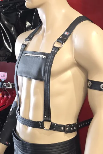 Leder Harness 07 schwarz