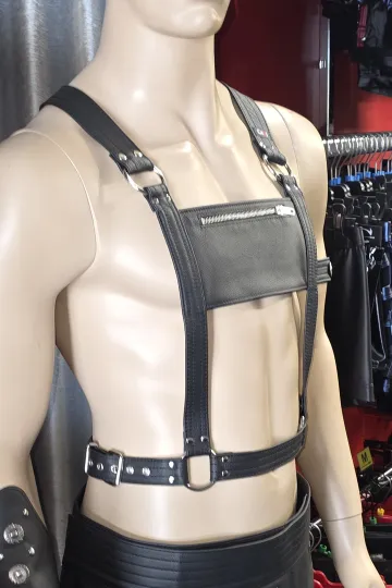 Leder Harness 07 schwarz