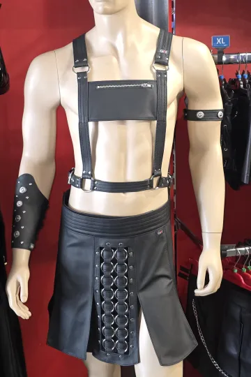 Leder Harness 07 schwarz