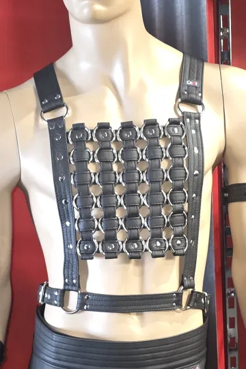 Leder Harness 12 schwarz
