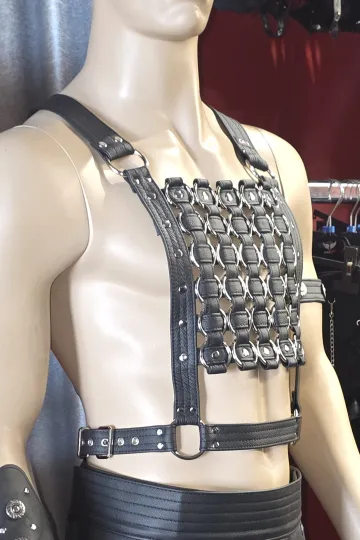 Leder Harness 12 schwarz