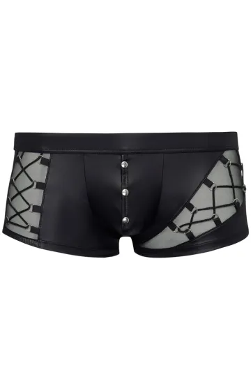 Mattlook Pants mit Netzeinsätzen & Schnüren schwarz