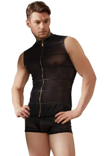 Mattlook Pants mit Netzeinsätzen schwarz