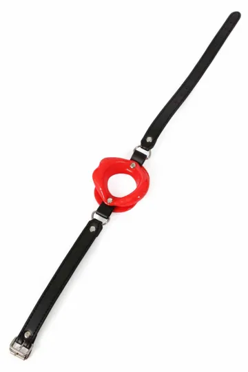 Mundspreizer aus Silikon Schwarz/Rot