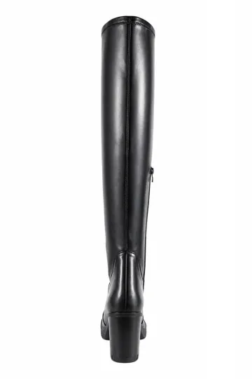 Overknees mit Blockabsatz schwarz