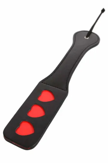 Paddel Herz 32 cm Schwarz/Rot