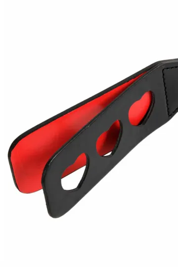 Paddel Herz 32 cm Schwarz/Rot