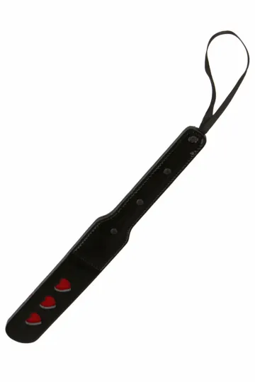 Paddel Herz 36 cm schwarz/rot