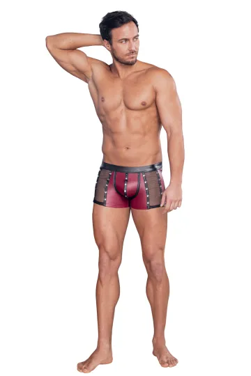 Pants mit Netz und Nieten rot/schwarz