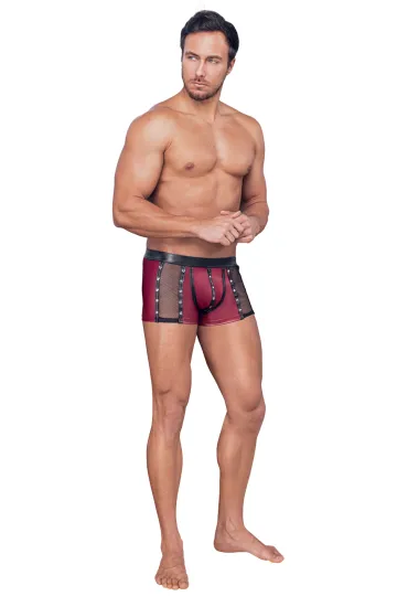 Pants mit Netz und Nieten rot/schwarz