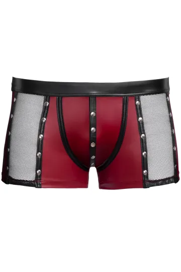 Pants mit Netz und Nieten rot/schwarz