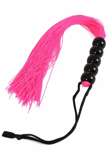 Peitsche Latex pink/schwarz