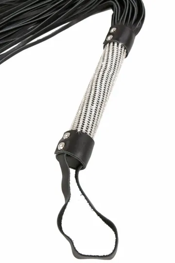 Peitsche Strass Schwarz