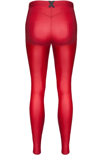 Rote Leggings BRLidia001 von Demoniq Black Rose 2.0 Collection