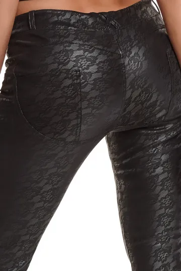 Schwarze Leggings BRConstanza001 von Demoniq Black Rose 2.0 Collection