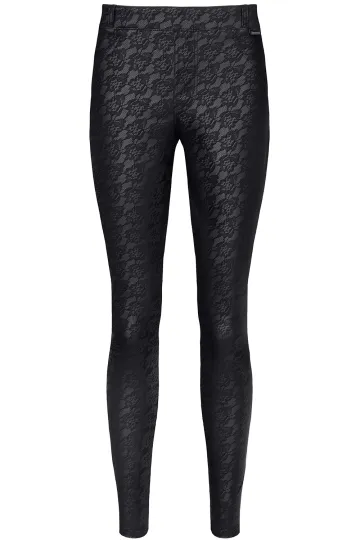 Schwarze Leggings BRConstanza001 von Demoniq Black Rose 2.0 Collection