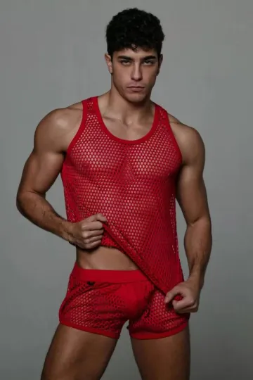 See Through Mesh Tank Top rot