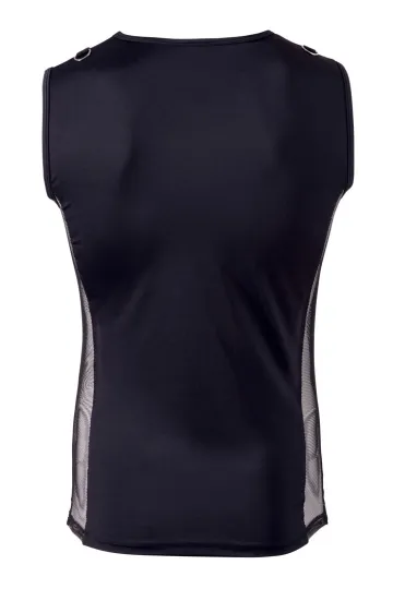 Shirt mit Schnüren schwarz