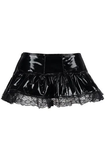 Short Mini Lack schwarz