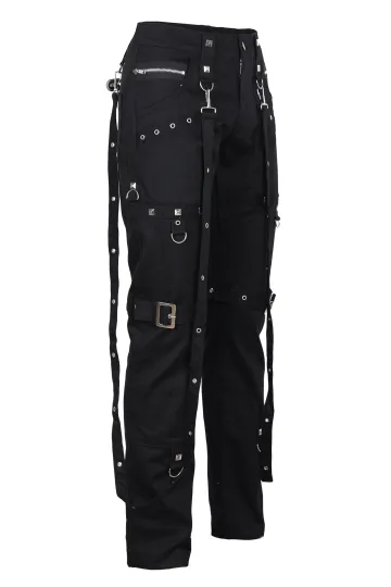 Strap Pants Denim schwarz