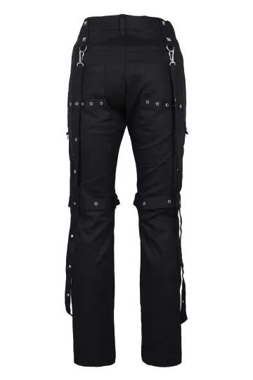 Strap Pants Denim schwarz