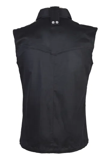 Strap Vest Denim schwarz
