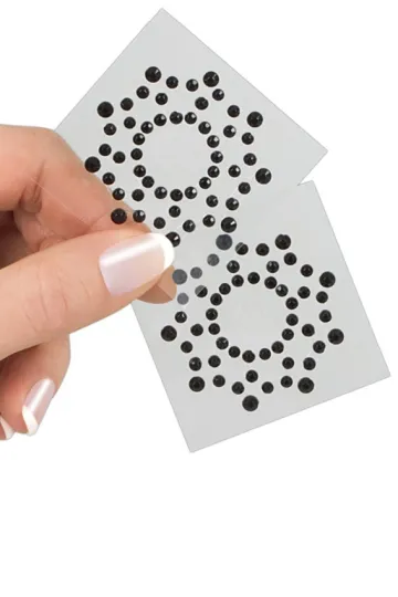 Strass Nippelsticker schwarz