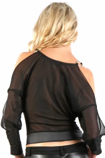 Tüll Top schwarz