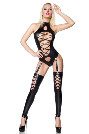 Wetlook-Set 18213 von Saresia schwarz