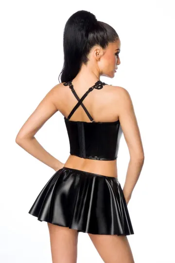 Wetlook-Set mit Spitze 18267 von Saresia schwarz