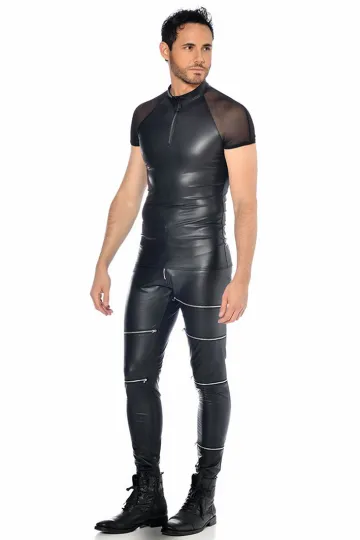 Wetlook Shirt KHAL schwarz