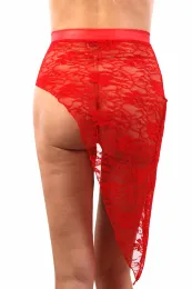 Asymmetrischer Rock rot