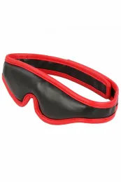 Augenbinde gepolstert schwarz/rot